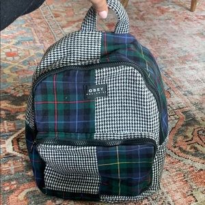 Obey mini flannel back pack